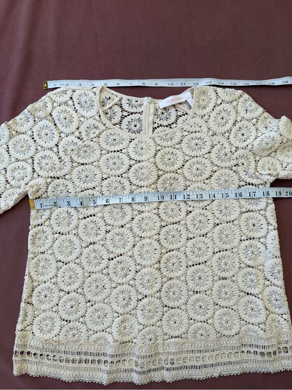 Chloe Cream Balloon Sleeve Top - Size XS/S (EU 36) - Picture 12 of 12